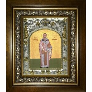 Икона Игнатий Богоносец, 14x18 см, в деревянном киоте 20х24 см, арт вк-3915