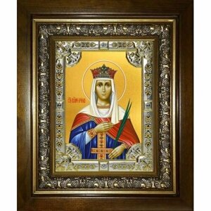 Икона Ирина великомученица, 18x24 см, со стразами, в деревянном киоте, арт вк-1371
