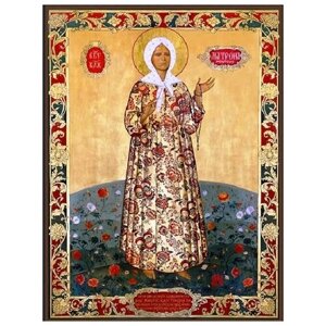 Икона Святая блаженная Матрона Московская на дереве