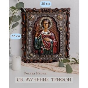 Икона Святого Мученика Трифона 32х25 см от Иконописной мастерской Ивана Богомаза