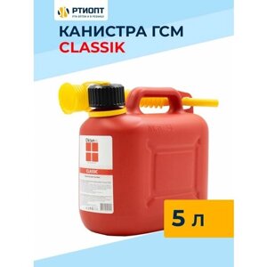Канистра для бензина Oktan 5 л красная пластиковая