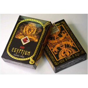 Карты игральные Египтиум издание Рубин/ дизайнерская колода 63 х 88 мм/ покерные карты бумажные 54 шт. для фокусов и настольных игр от April GS