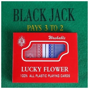 Карты игральные пластиковые "Lucky flower", 2 колоды по 54 шт, 25 мкм, 8.7 х 5.7 см 430992