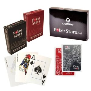 Карты Pokerstars 2 колоды по 54 карты пластиковые (комплект) 63*88мм