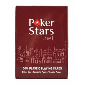 Карты Pokerstars красные 54 пластиковые