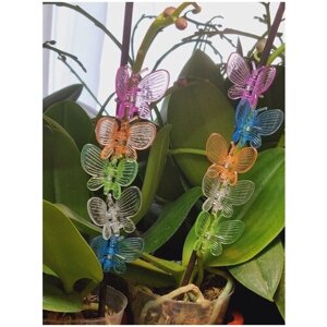 Клипса для орхидей бабочки, зажимы для цветоносов, держатель, поддержка, крепление и опора для цветоноса орхидеи, упаковка 10шт