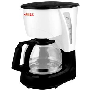 Кофеварка капельная ARESA AR-1609, черный/белый
