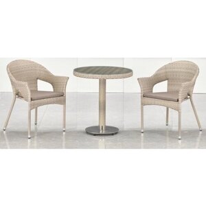 Комплект мебели Afina T605SWT/Y79B-W56 Light Brown (2+1) арт. T605SWT/Y79B-W56 Light Brown 2Pcs