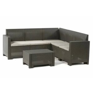 Комплект мебели B: rattan NEBRASKA CORNER Set (углов. диван, столик) Венге