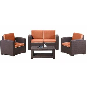 Комплект мебели B: rattan Premium для 4 персон, цвет венге