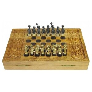 Комплект шахматных фигур для нард Галлы-Римляне черненые 999-RTNC-72