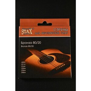 Комплект струн на акустич. гитару STAX BR-09, металлические