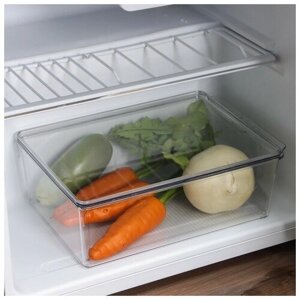 Контейнер для холодильника с крышкой и ручкой RICCO, 3220,510 см, цвет прозрачный