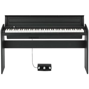 KORG LP-180-BK цифровое пианино, 88 клавиш, 10 тембров, 2 эффекта (реверб и хорус), тройная педаль, стойка и адаптор питания в к