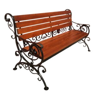 Кованая скамейка садовая, металлическая скамья, лавочка для дачи МА-1