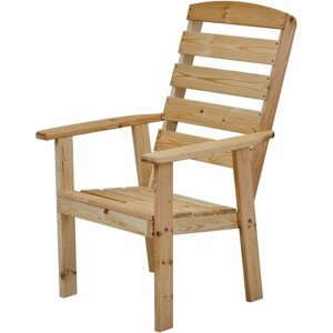 Кресло деревянное для сада и дачи с высокой спинкой, фрозо