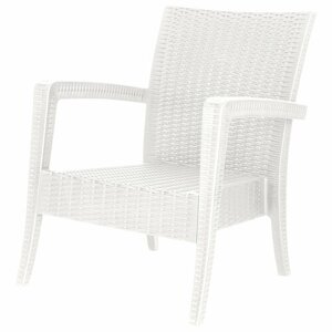Кресло-диван "RATTAN"раттан) от бренда Ola Dom. Цвет: Белый.
