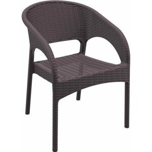 Кресло пластиковое плетеное ReeHouse Panama коричневый