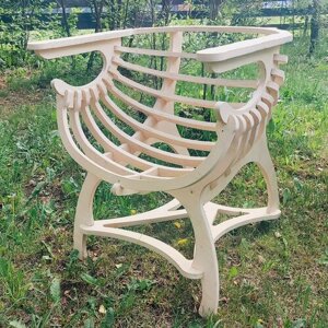 Кресло садовое ракушка / деревянная мебель