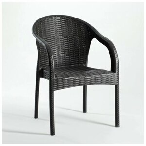Кресло садовое "Ротанг" 64 х 58,5 х 84 см, темно-коричневый
