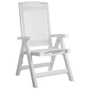 Кресло-шезлонг пластиковое SCAB GIARDINO Esmeralda Lux, белый