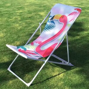 Кресло шезлонг раскладное для пляжа, кемпинга и дачи, Гуд Хаус