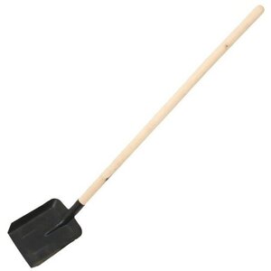 Лопата совковая, L = 141 см, с рёбрами жёсткости, деревянный черенок 1 сорта, микс
