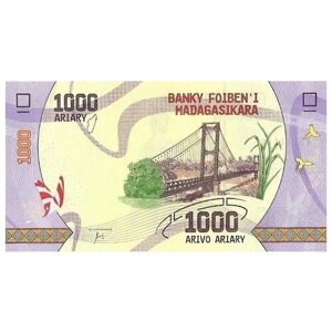 Мадагаскар 1000 ариари 2017 г /Мост/ UNC