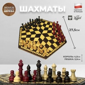 Madon Шахматы для троих игроков "Малые"27,5 x 15,5 x 4 см)