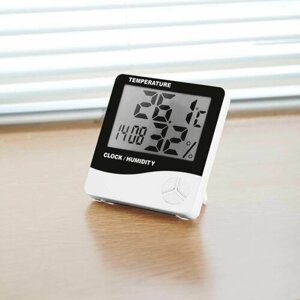 Метеостанция, показывает температуру и влажность в доме, квартире, с функцией часов и будильника