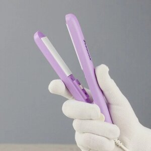 Мини щипцы-выпрямители (утюжок) для волос ProMozer MZ-7038/керамическое покрытие полотен/максимальная температура 170 С/фиолетовый