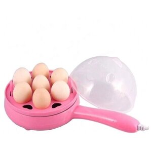 Многофункциональная Яйцеварка на 7 яиц / сковородка для жарки яиц Цвет: розовый