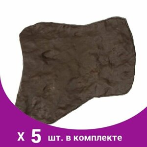 Модульное покрытие, 55 x 42 см, пластик, коричневый, Камень 1, 1 шт (5 шт)