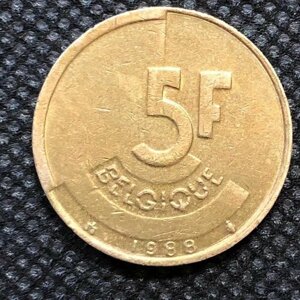 Монета Бельгия 5 Франков 1988 год №4