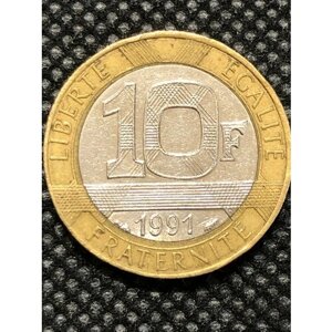 Монета Франция 10 Франков 1991 год #2-3