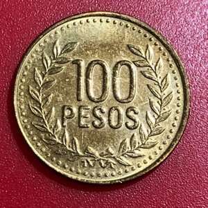 Монета Колумбия 100 песо 2011 год #2