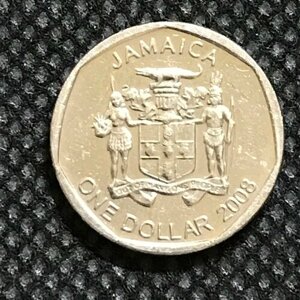 Монета Ямайка 1 доллар 2008 год #3-4