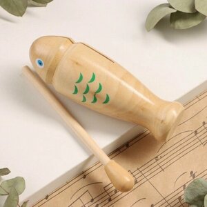 Музыкальный инструмент Гуиро Music Life деревянный, рыбки