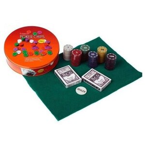 Набор для игры в покер/Покер/Покерный набор SPRINTER на 2-3 человек, 120 фишек