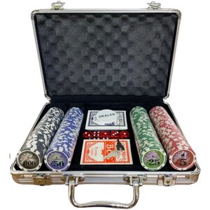 Набор для покера 200 фишек 11,5 г Premium / Покерный набор + сукно для покера в подарок / AZ Shop