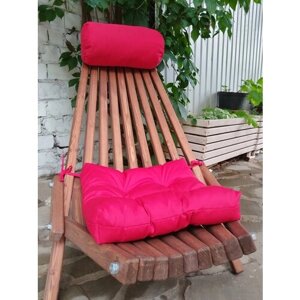 Набор подушек (валик + квадрат) для кресла кентукки / шезлонга, 2 шт, цвет красный