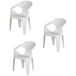 Набор садовых стульев EPICA белый 3 шт. для дачи, дома, Divan24