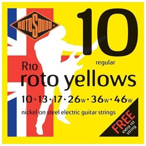 Набор струн rotosound ROTO yellows R10, 1 уп.