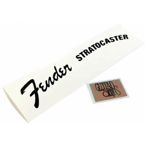 Наклейка виниловая на гитару "Fender Stratocaster (винил) черная