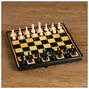Настольная игра 3 в 1 Атели: шашки, шахматы, нарды, 19 х 19 см