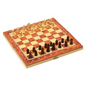 Настольная игра 3 в 1 "Монтел"нарды шашки шахматы 24 х 24 см