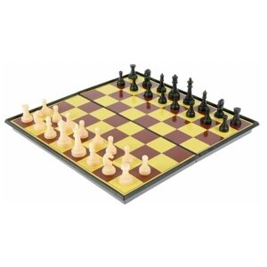 Настольная игра набор 2 в 1 "Баталия"шашки, шахматы, доска пластик 20 х 20 см 1 набор