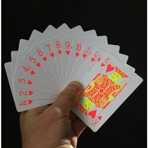 Неоновые игральные карты 54 шт, 100% пластиковые