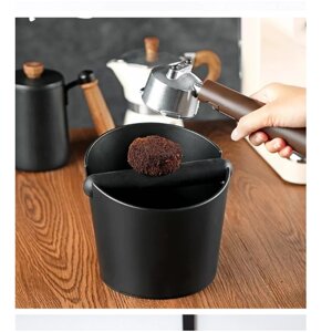 Нок-бокс для кофейного жмыха MyPads, контейнер для кофейной гущи пластиковый средний размер черный 12см