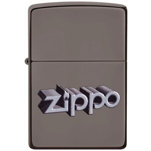 Оригинальная бензиновая зажигалка ZIPPO 49417 Zippo Design с покрытием Black Ice